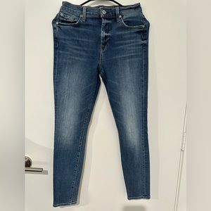 7 for all man kind high waist ankle fit skinny size 27